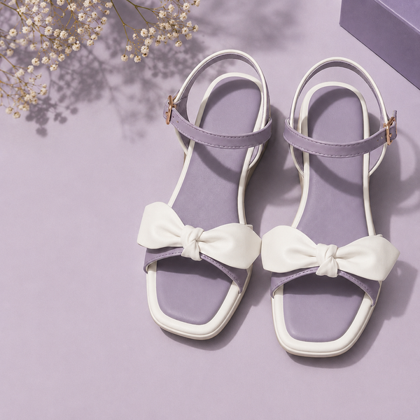 Women's Bow Comfort Sandals – Lavender | Twin Footwear
